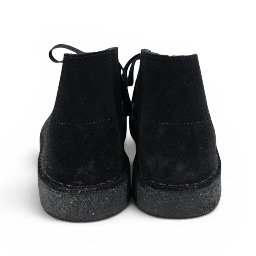 Clarks Originals Desert Coal Boot Black Suede Chukka Mens 8 Classic Crepe Casual